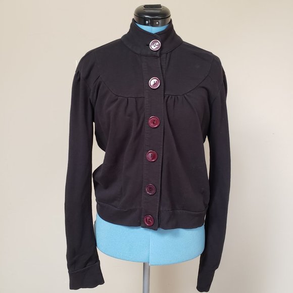 Vintage high-neck button-up cardigan - Picture 1 of 4